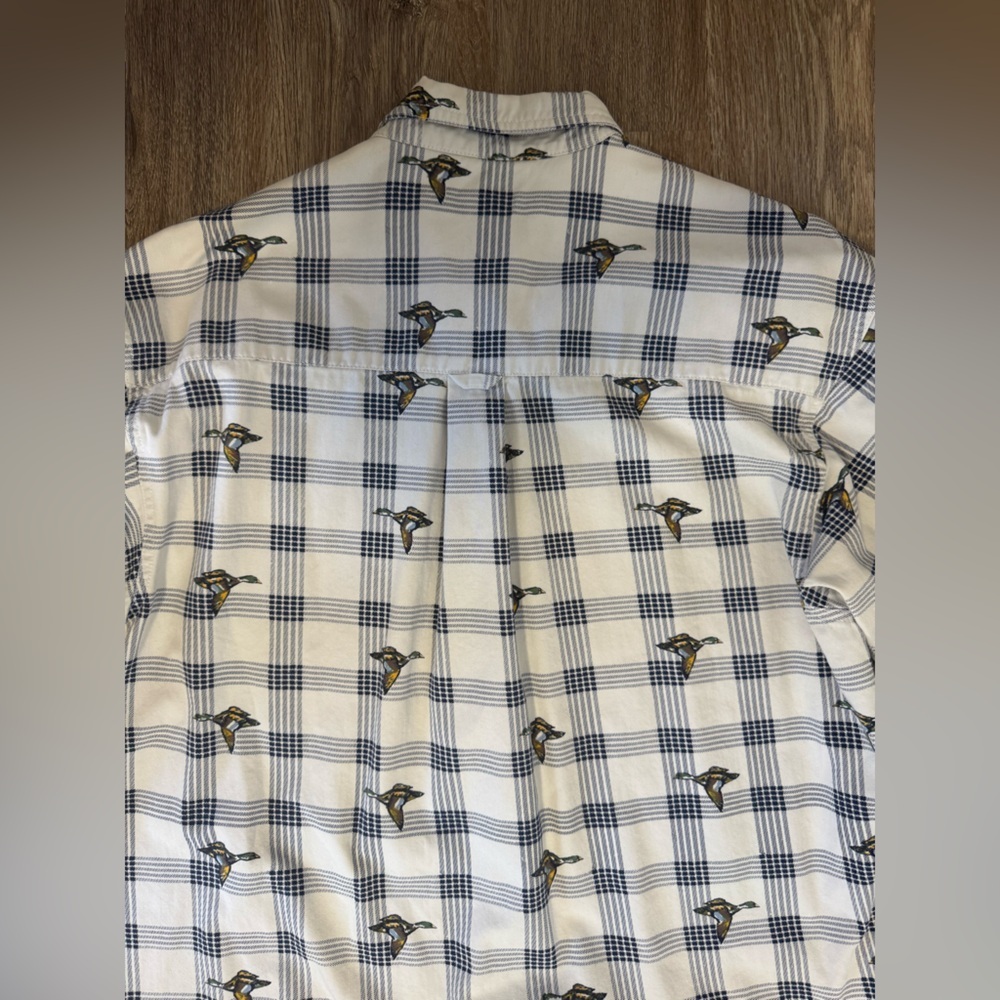 Columbia Duck Print Button Down Shirt Men’s Size L 100% Cotton - Picture 8 of 8